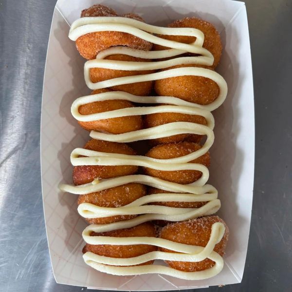 Our cinnamon roll mini donuts