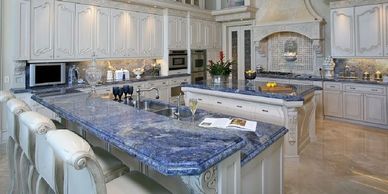 High polished granite countertop in a Las Vegas kitchen!