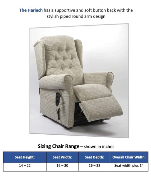 The Harlech Rise & Recliner chair