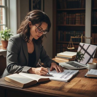 lawyer drafting a petition