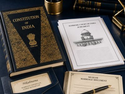 Supreme Court judgment and legal documents representing the invalidity of instant Triple Talaq in In