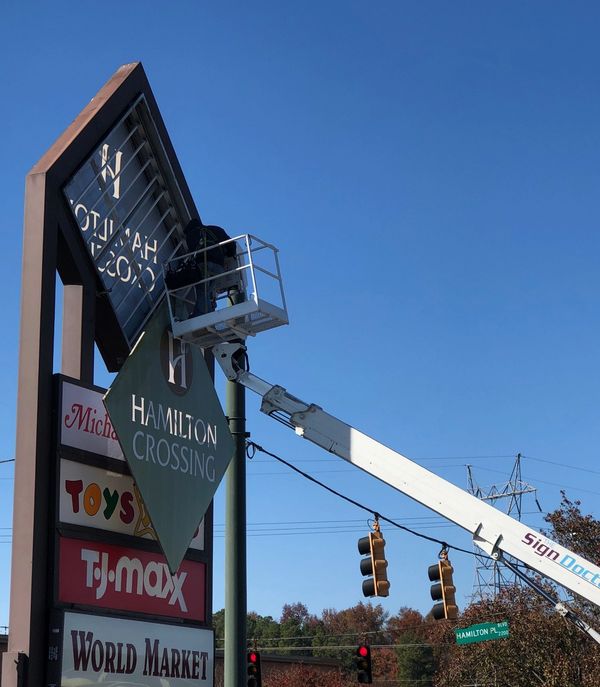 Repairing a sign