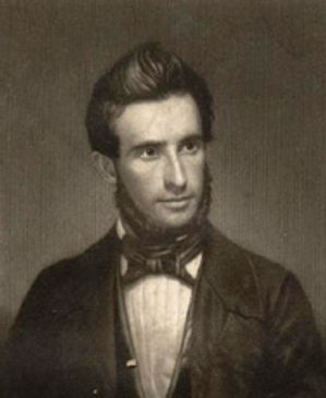 Portrait of a 19th-century man in formal attire with a bow tie.