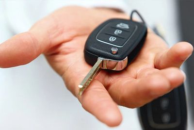 Car key in hand