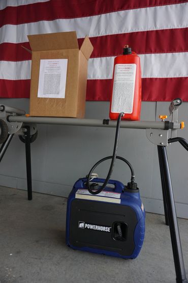 Fuel tank feeding a generator
