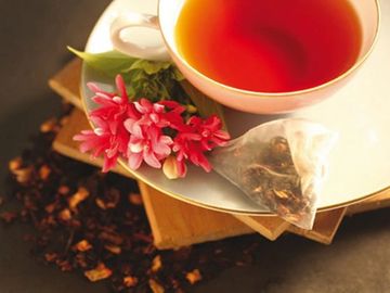 herbal tea, pyramid tea bags