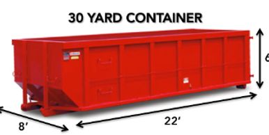 30 cubic yard roll off dumpster container 