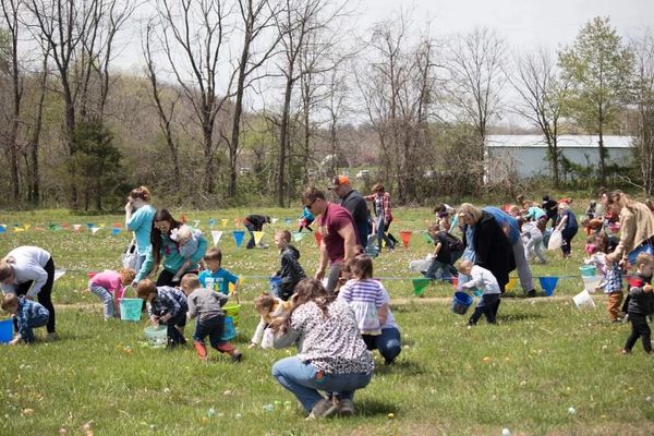 The mad scramble to collect as many plastic candy filled eggs as possible.
