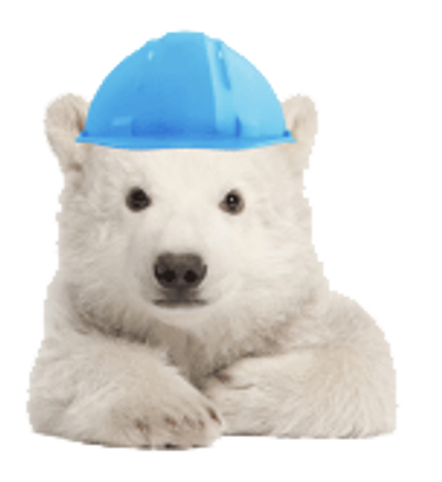 Bowie Bear Builder Block mascot