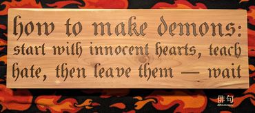 Brasswax - haiku pyrography