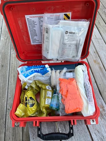 An Agency specific customized combined MiOSHA Compliant "A" First Aid and BBP Kit.