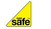 Gas Safe yellow triangular logo.
