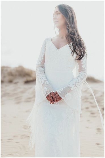 Flora. Boho dress with fringing on long sleeves made with floral lace
Windsor Newbury Thatcham