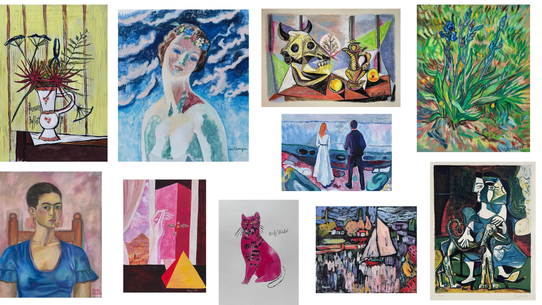 upcoming art auction of vintage modern paintings and drawing