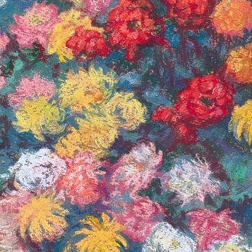 Painting flowers Claude Monet French Impressionist bloom pastel art