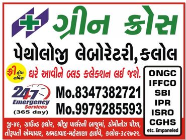 Green Cross offers pathology laboratory and blood collection services at home with 24/7 emergency support.