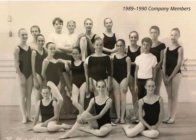 1989-1990 dance company group photo.