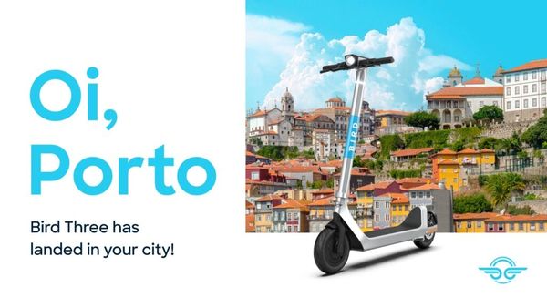 Bird 3 advertisement for Scooters landing in Porto, Portugal. PT was one of the countries in the 13