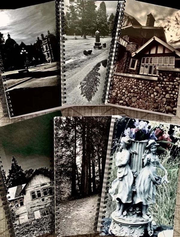 Notebooks by Haunted History BC, photos of spooky heritage locations