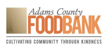 Adams County Foodbank logo with a kindness message.