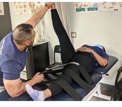 Fascial Stretch Therapy (FST) session improving hip mobility and flexibility at Lakshma Healing Hand