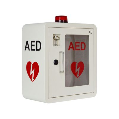 AED cabinet with strobe and alarm
