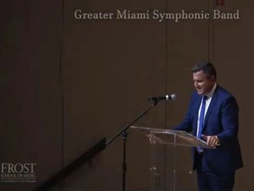 JMiz emceed the Greater Miami Symphonic Band