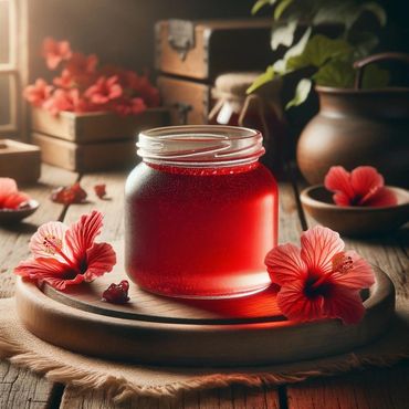 Hibiscus flower jelly