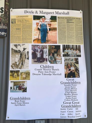 The Doyle and Margaret Marshall family display at the 2023 Doyle Boil.