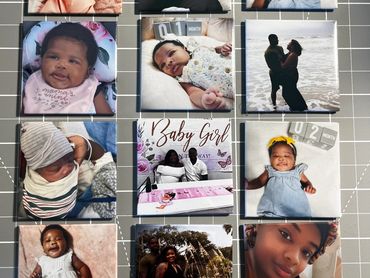 A collage of family and baby photos capturing love and milestones.