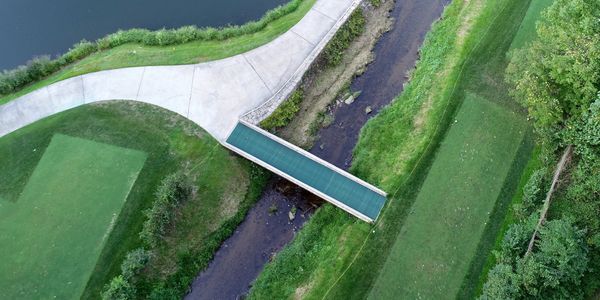 Aerial Image of Golf Course Tee box