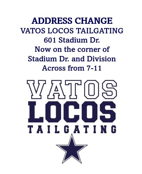 Vatos Locos Tailgating - Dallas Cowboys Tailgating (Home Games)