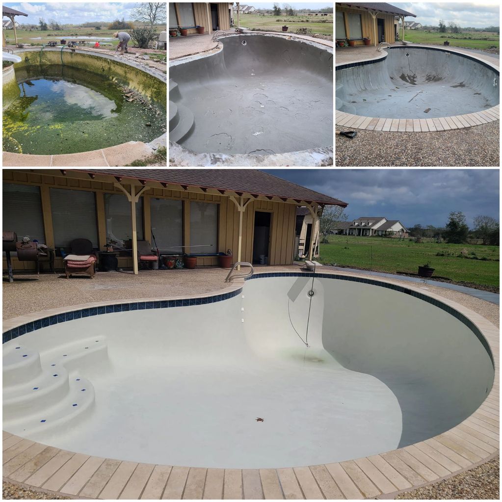 We change tile, coping and replaster in Bay City, Tx