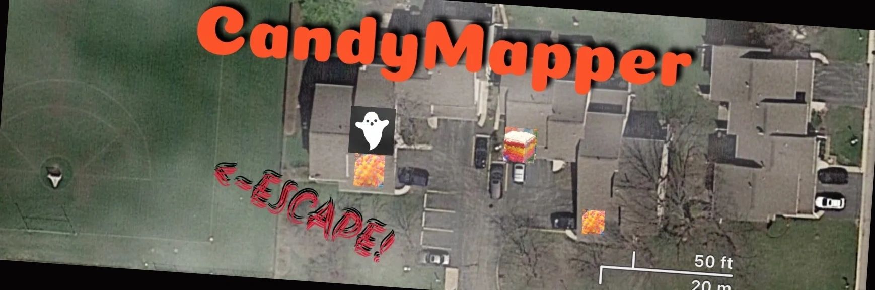 CandyMapper logo offset at an angle indicating this is the broken version.