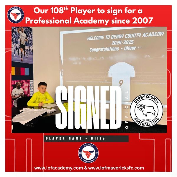 Ollie Signing for Derby County FC Academy
