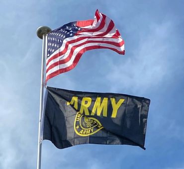 American Flag and U.S ARMY Flag