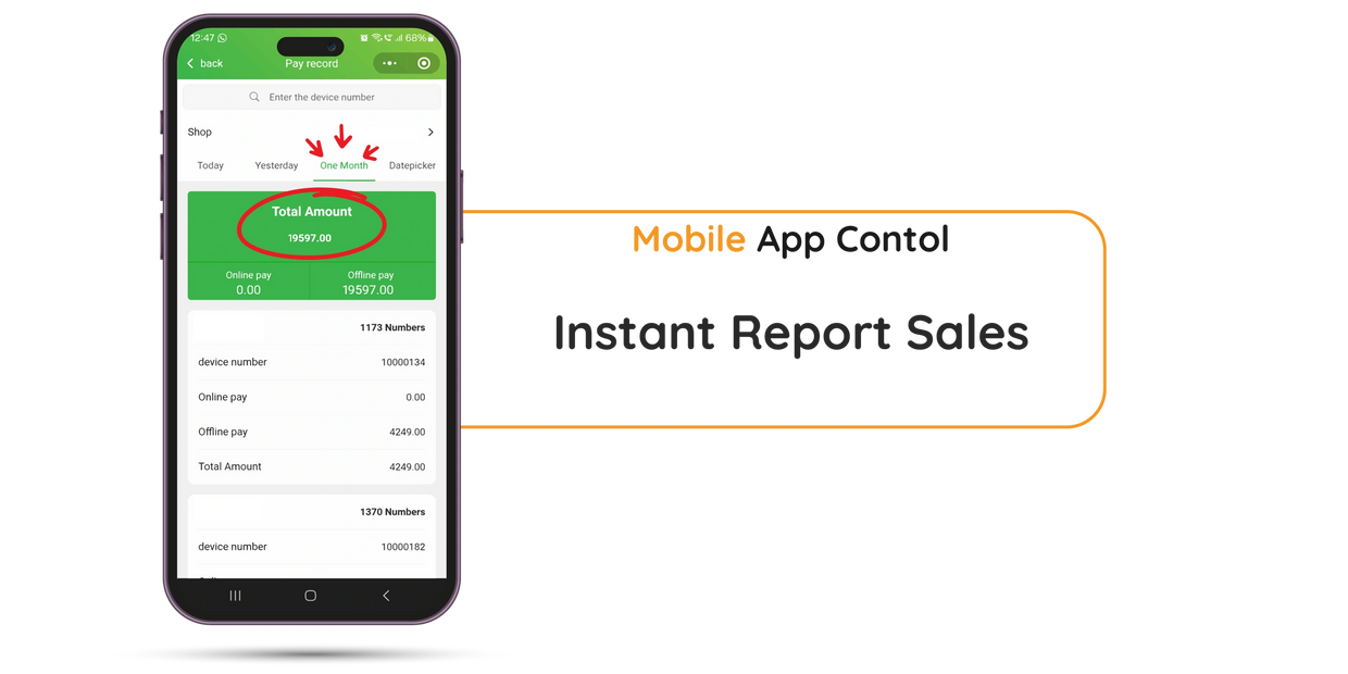 Smart Coin Changer Instant Report Sales