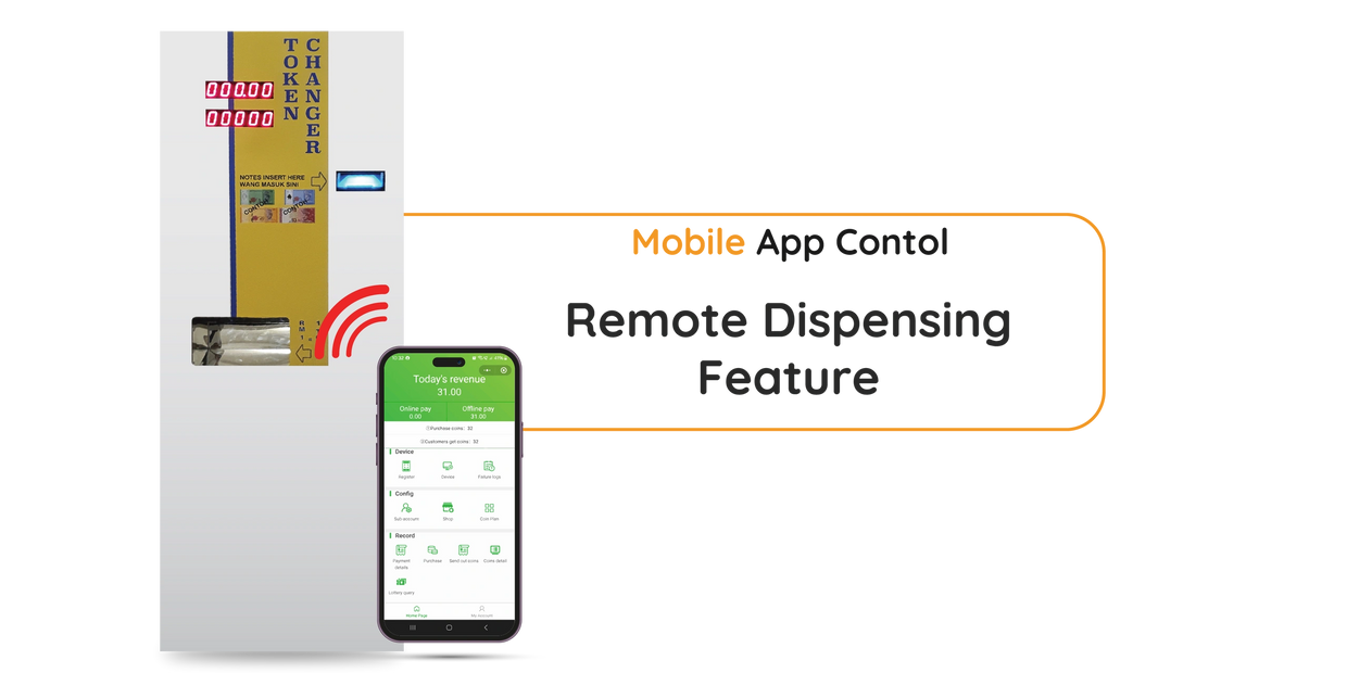 Smart Coin Changer Remote Dispensing Feature