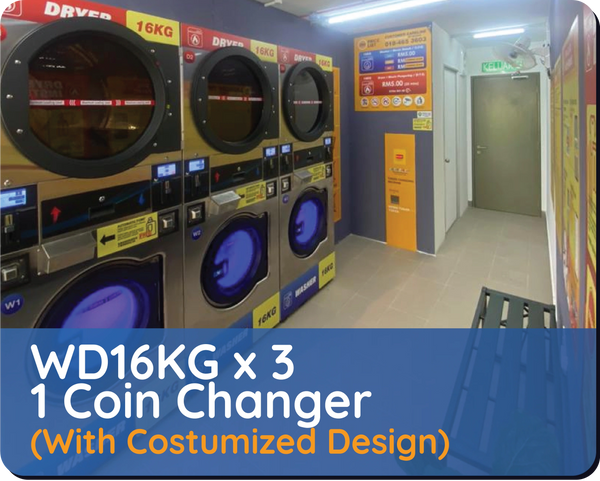 WD16KGx3 and 1 Coin Changer with Costumized Design Package