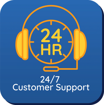 24/7 Customer Support Logo