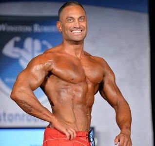 James Hergott on Bodybuilding stage.