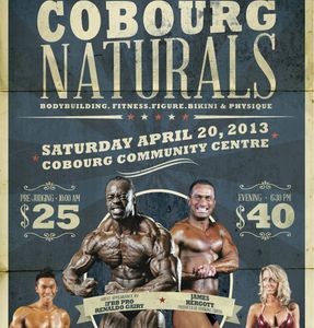 James Hergott on the Poster of the Cobourg Naturals Bodybuilding Show.
