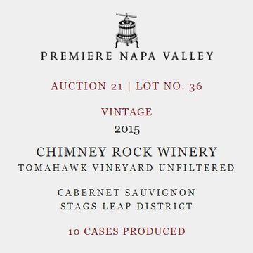 2015 Premiere Napa Valley Chimney Rock Cabernet Sauvignon