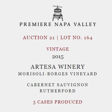 2015 Premiere Napa Valley Artesa Cabernet Sauvignon