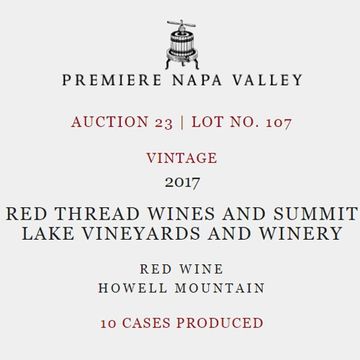 2017 Premiere Napa Valley Red Thread Wines Red Blend