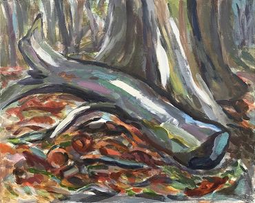 Acrylic painting “Winter into Spring”