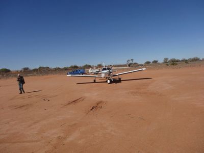 Cameron Corner aircraft parking area