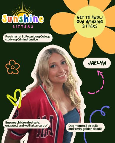 Profile of Jaelyn, a Sunshine Sitters member and Criminal Justice student.