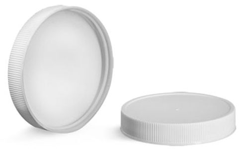 Smooth and ribbed container lids with liners for any supplement product.