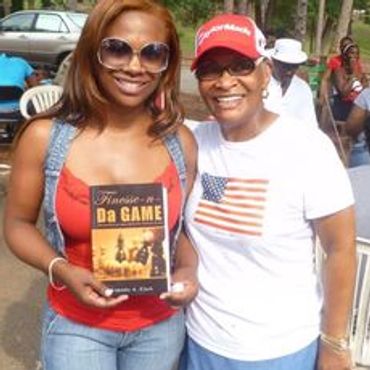 Kandi Burrus of "The Atlanta Housewives" and Aunt Nora from "The Old Lady Gang" restaurant.